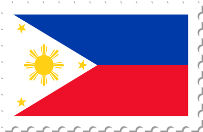 Philippines flag postage stamp.